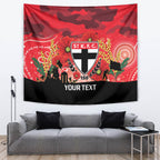 Custom St Kilda Football ANZAC Tapestry Gallipoli Camouflage With Poppies
