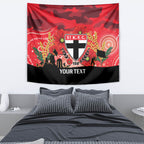 Custom St Kilda Football ANZAC Tapestry Gallipoli Camouflage With Poppies