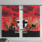 Custom St Kilda Football ANZAC Window Curtain Gallipoli Camouflage With Poppies