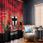 Custom St Kilda Football ANZAC Window Curtain Gallipoli Camouflage With Poppies