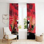 Custom St Kilda Football ANZAC Window Curtain Gallipoli Camouflage With Poppies