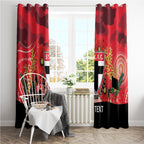 Custom St Kilda Football ANZAC Window Curtain Gallipoli Camouflage With Poppies