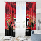 Custom St Kilda Football ANZAC Window Curtain Gallipoli Camouflage With Poppies