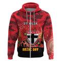 Custom St Kilda Football ANZAC Zip Hoodie Gallipoli Camouflage With Poppies