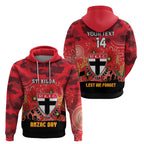 Custom St Kilda Football ANZAC Zip Hoodie Gallipoli Camouflage With Poppies