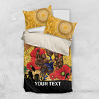 Custom Eagles Football ANZAC Bedding Set Gallipoli Camouflage With Poppies