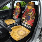 Custom Eagles Football ANZAC Car Seat Cover Gallipoli Camouflage With Poppies