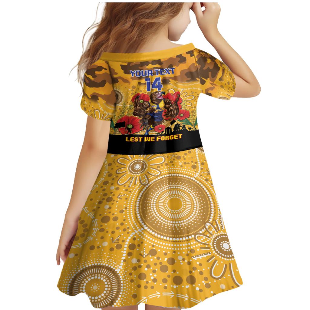 Custom Eagles Football ANZAC Family Matching Mermaid Dress and Hawaiian Shirt Gallipoli Camouflage With Poppies
