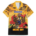 Custom Eagles Football ANZAC Family Matching Mermaid Dress and Hawaiian Shirt Gallipoli Camouflage With Poppies