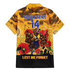 Custom Eagles Football ANZAC Family Matching Mermaid Dress and Hawaiian Shirt Gallipoli Camouflage With Poppies