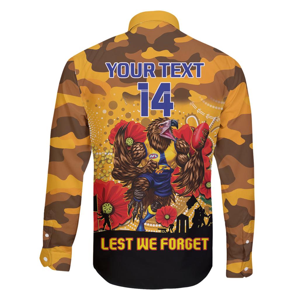 Custom Eagles Football ANZAC Family Matching Summer Maxi Dress and Hawaiian Shirt Gallipoli Camouflage With Poppies