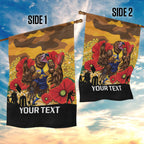 Custom Eagles Football ANZAC Garden Flag Gallipoli Camouflage With Poppies