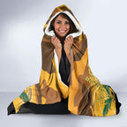 Custom Eagles Football ANZAC Hooded Blanket Gallipoli Camouflage With Poppies