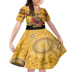 Custom Eagles Football ANZAC Kid Short Sleeve Dress Gallipoli Camouflage With Poppies