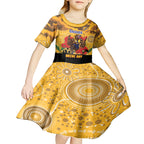 Custom Eagles Football ANZAC Kid Short Sleeve Dress Gallipoli Camouflage With Poppies