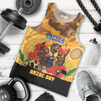 Custom Eagles Football ANZAC Men Tank Top Gallipoli Camouflage With Poppies