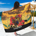 Custom Eagles Football ANZAC Sarong Gallipoli Camouflage With Poppies