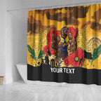 Custom Eagles Football ANZAC Shower Curtain Gallipoli Camouflage With Poppies