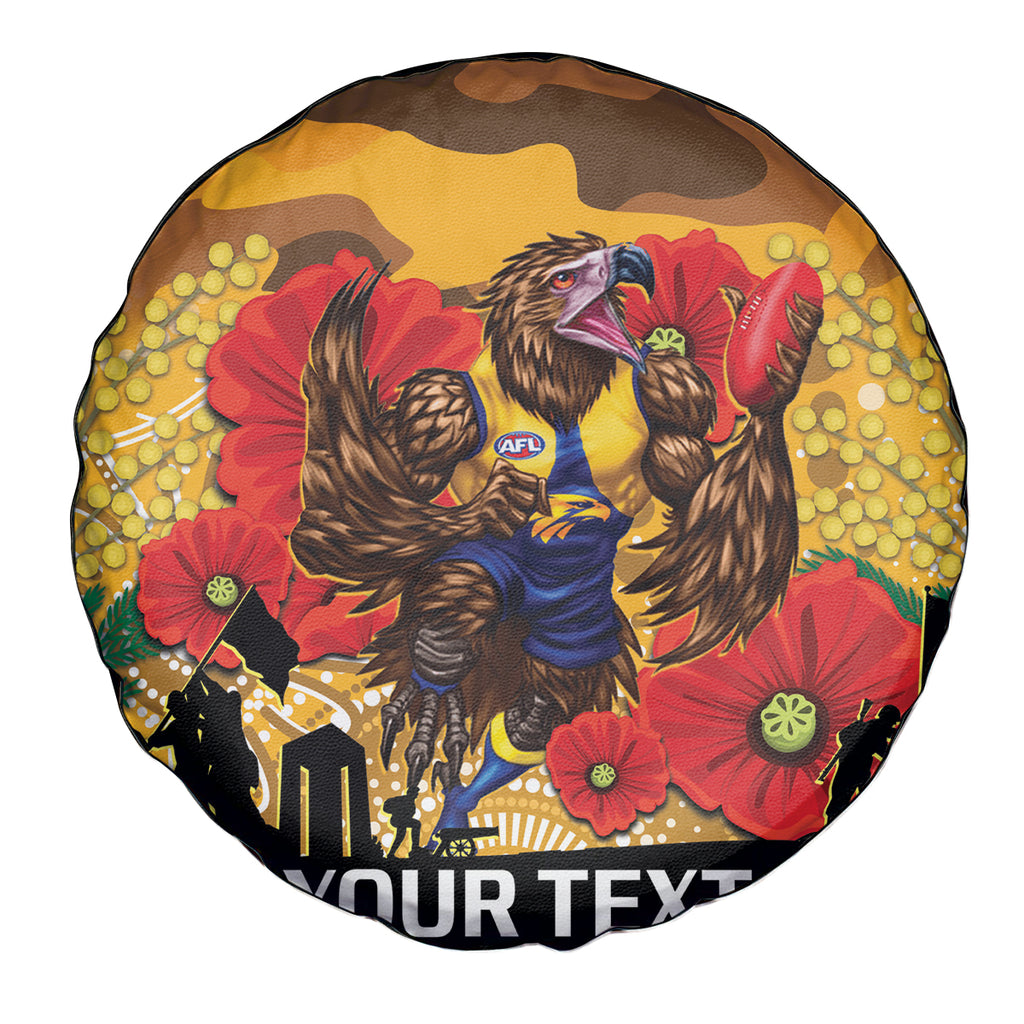 Custom Eagles Football ANZAC Spare Tire Cover Gallipoli Camouflage With Poppies