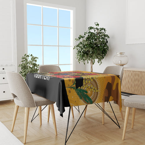 Custom Eagles Football ANZAC Tablecloth Gallipoli Camouflage With Poppies