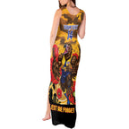 Custom Eagles Football ANZAC Tank Maxi Dress Gallipoli Camouflage With Poppies