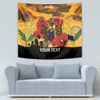 Custom Eagles Football ANZAC Tapestry Gallipoli Camouflage With Poppies
