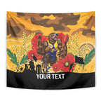 Custom Eagles Football ANZAC Tapestry Gallipoli Camouflage With Poppies