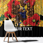 Custom Eagles Football ANZAC Window Curtain Gallipoli Camouflage With Poppies