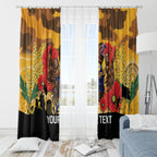 Custom Eagles Football ANZAC Window Curtain Gallipoli Camouflage With Poppies