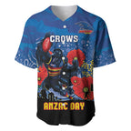 Custom Crows Football ANZAC Baseball Jersey Gallipoli Camouflage With Poppies