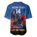 Custom Crows Football ANZAC Baseball Jersey Gallipoli Camouflage With Poppies