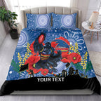 Custom Crows Football ANZAC Bedding Set Gallipoli Camouflage With Poppies