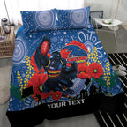 Custom Crows Football ANZAC Bedding Set Gallipoli Camouflage With Poppies