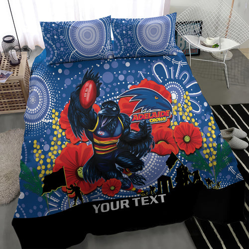 Custom Crows Football ANZAC Bedding Set Gallipoli Camouflage With Poppies