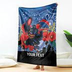 Custom Crows Football ANZAC Blanket Gallipoli Camouflage With Poppies