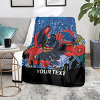 Custom Crows Football ANZAC Blanket Gallipoli Camouflage With Poppies