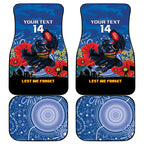 Custom Crows Football ANZAC Car Mats Gallipoli Camouflage With Poppies