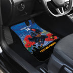 Custom Crows Football ANZAC Car Mats Gallipoli Camouflage With Poppies