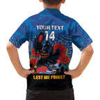 Custom Crows Football ANZAC Family Matching Long Sleeve Bodycon Dress and Hawaiian Shirt Gallipoli Camouflage With Poppies