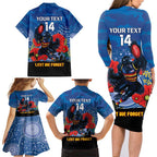 Custom Crows Football ANZAC Family Matching Long Sleeve Bodycon Dress and Hawaiian Shirt Gallipoli Camouflage With Poppies