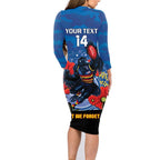 Custom Crows Football ANZAC Family Matching Long Sleeve Bodycon Dress and Hawaiian Shirt Gallipoli Camouflage With Poppies