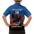 Custom Crows Football ANZAC Family Matching Mermaid Dress and Hawaiian Shirt Gallipoli Camouflage With Poppies