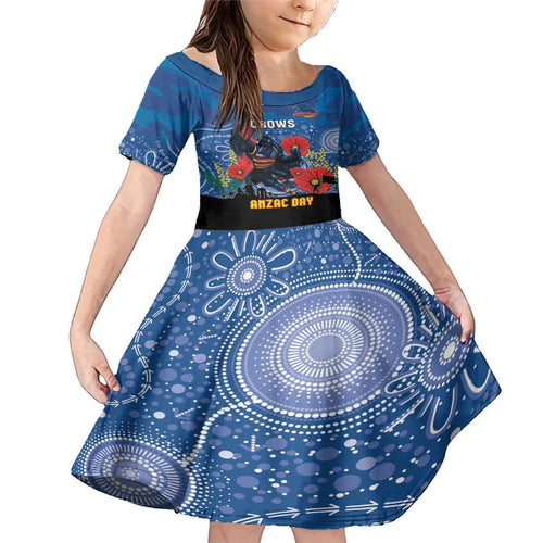 Custom Crows Football ANZAC Family Matching Mermaid Dress and Hawaiian Shirt Gallipoli Camouflage With Poppies