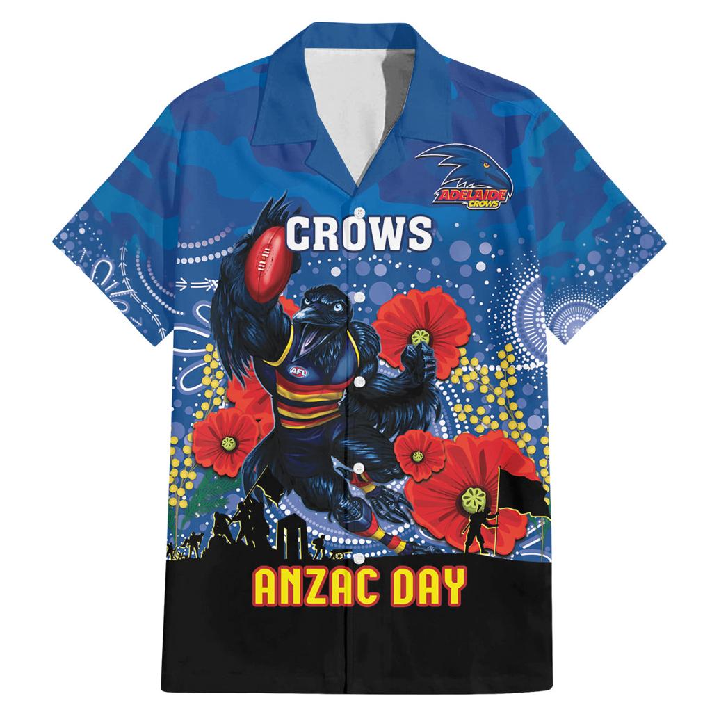 Custom Crows Football ANZAC Family Matching Mermaid Dress and Hawaiian Shirt Gallipoli Camouflage With Poppies
