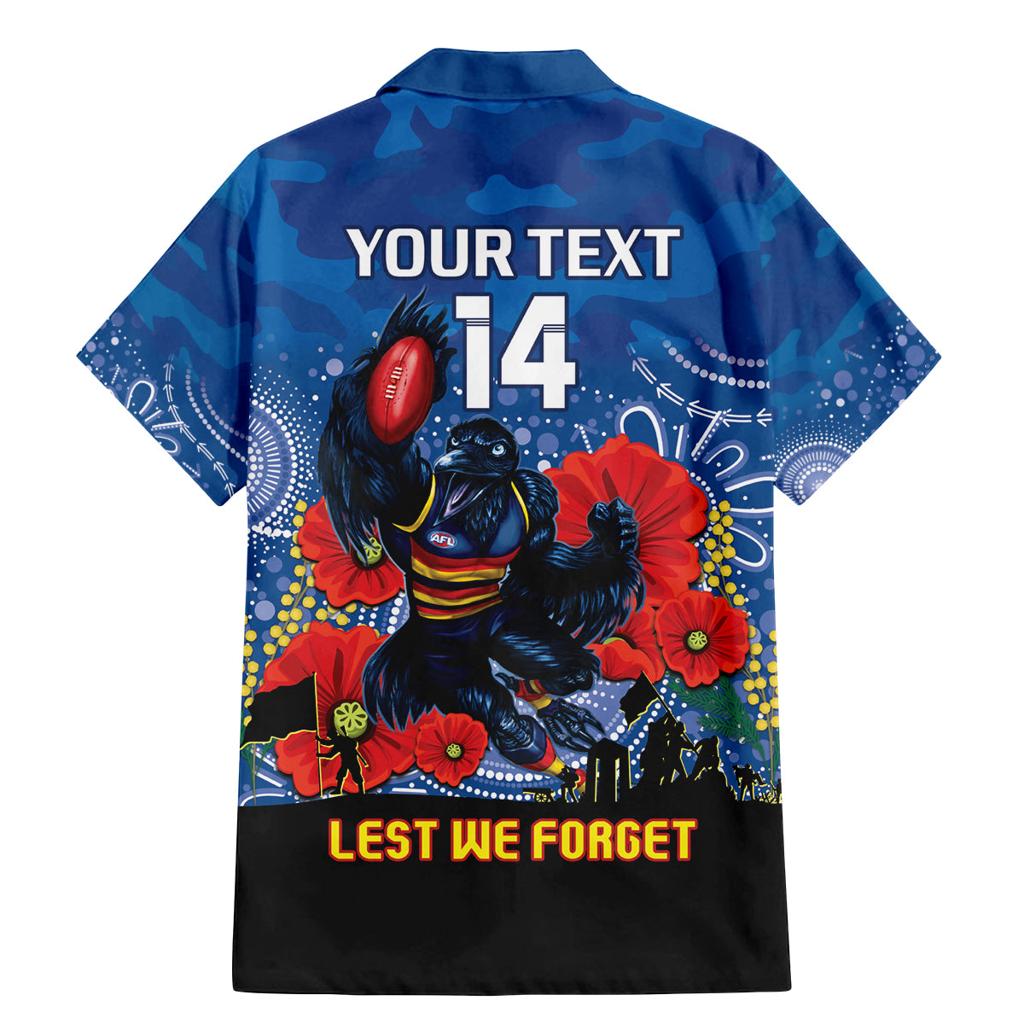 Custom Crows Football ANZAC Family Matching Mermaid Dress and Hawaiian Shirt Gallipoli Camouflage With Poppies