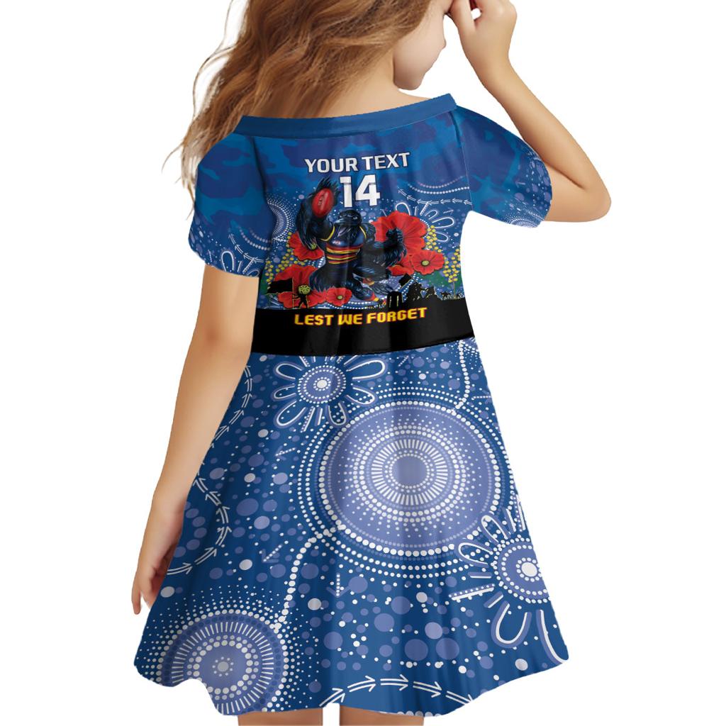 Custom Crows Football ANZAC Family Matching Off Shoulder Short Dress and Hawaiian Shirt Gallipoli Camouflage With Poppies