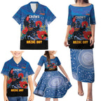 Custom Crows Football ANZAC Family Matching Puletasi and Hawaiian Shirt Gallipoli Camouflage With Poppies