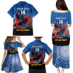 Custom Crows Football ANZAC Family Matching Puletasi and Hawaiian Shirt Gallipoli Camouflage With Poppies