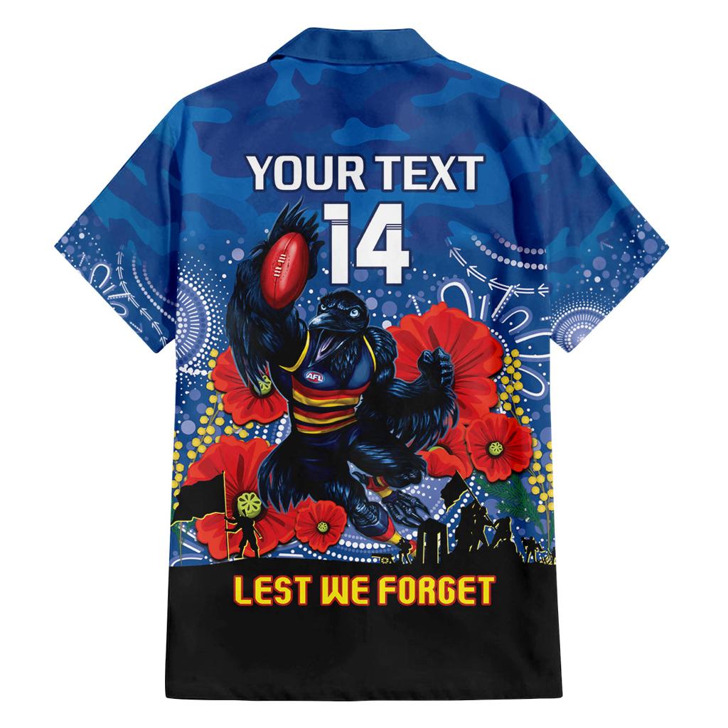 Custom Crows Football ANZAC Family Matching Summer Maxi Dress and Hawaiian Shirt Gallipoli Camouflage With Poppies