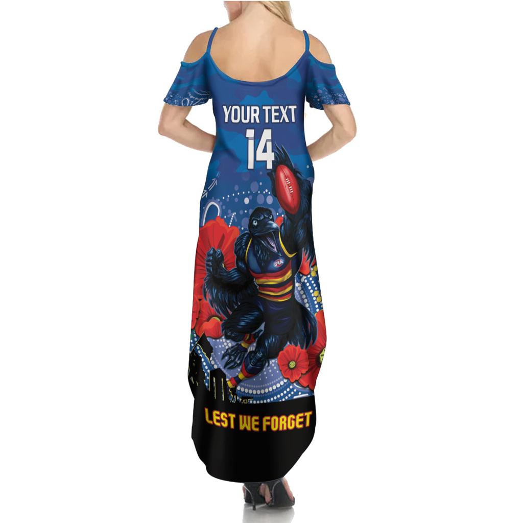 Custom Crows Football ANZAC Family Matching Summer Maxi Dress and Hawaiian Shirt Gallipoli Camouflage With Poppies